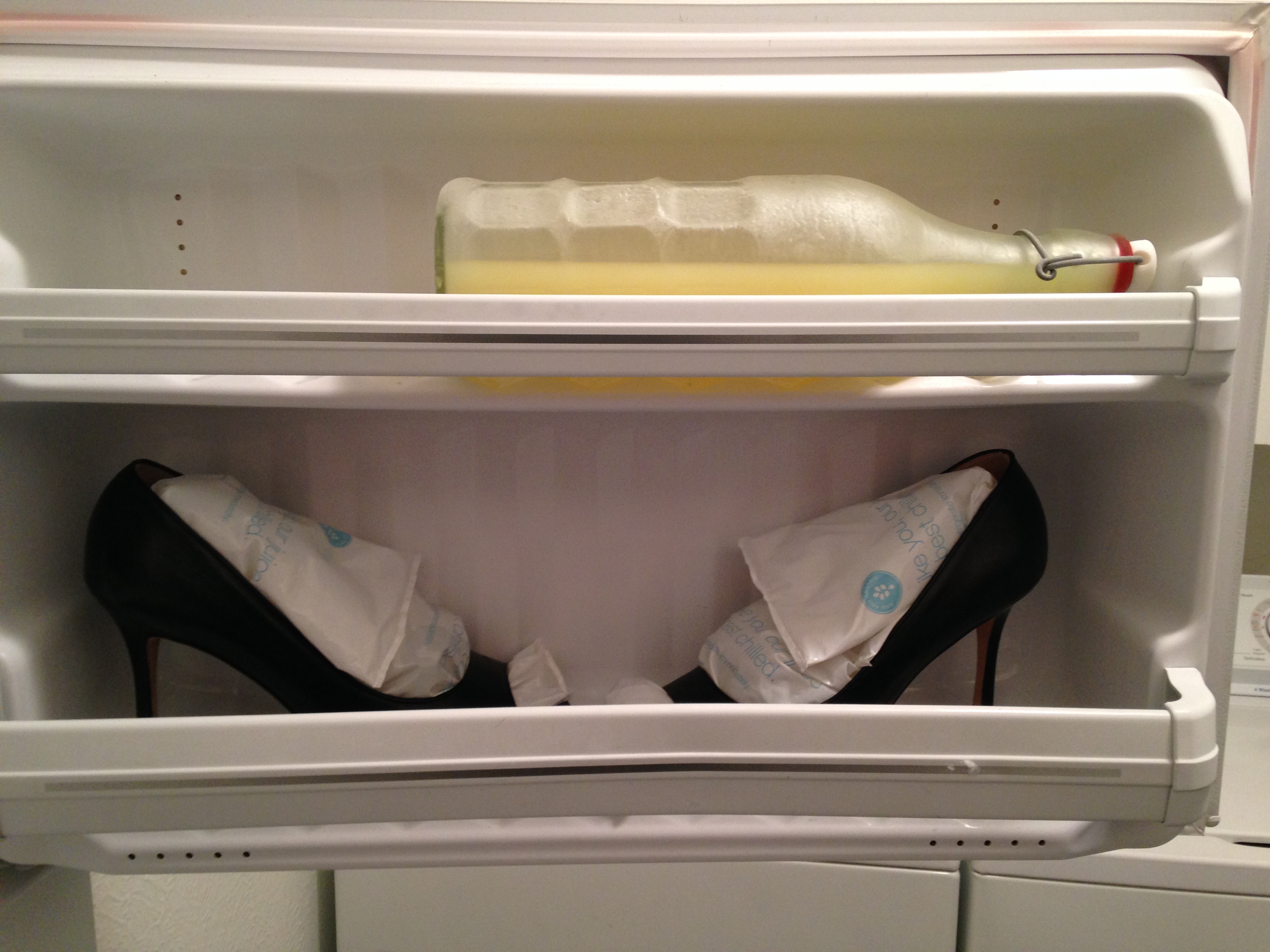 Stretching Tight Shoes in the Freezer