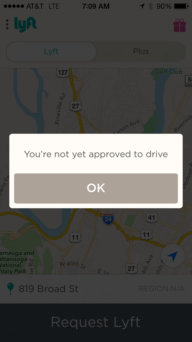 Update – Lyft Did Not Come Through