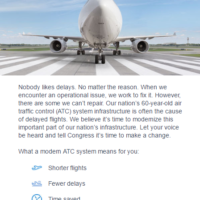 American Airlines requesting support for ATC upgrades